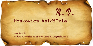 Moskovics Valéria névjegykártya