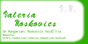 valeria moskovics business card